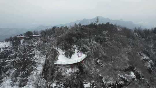 广西桂林资源八角寨雪景