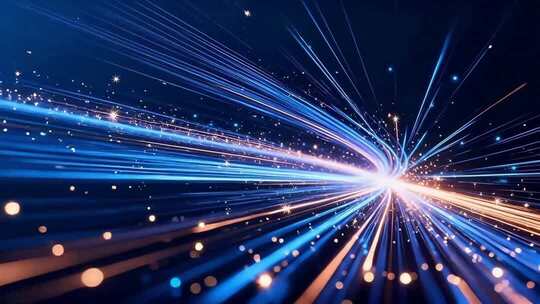 蓝色光线粒子动态背景素材