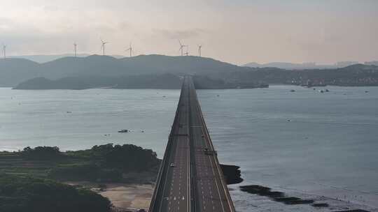 平潭海峡公铁两用大桥航拍