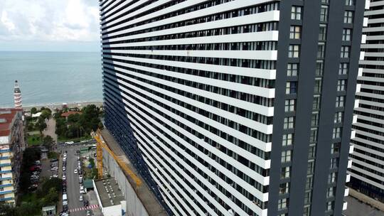 巴统最大公寓大楼的鸟瞰图
