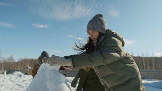 雪，冬天，乐趣，孩子们