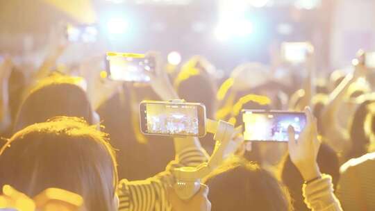 音乐节演唱会歌迷手机拍摄视频