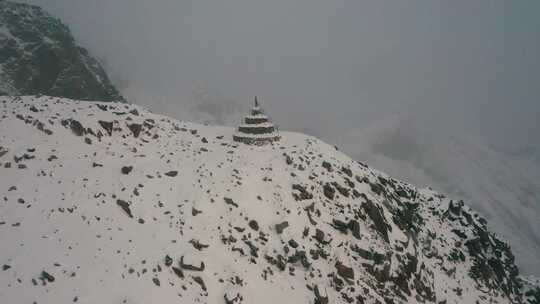 达古冰山雪景视频素材