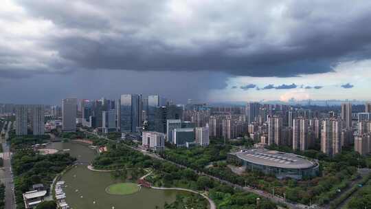 佛山局部暴雨航拍