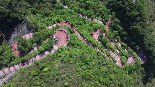 湘西矮寨大桥盘山公路航拍