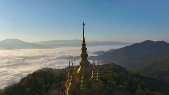 景迈山茶山云海日出视频素材模板下载