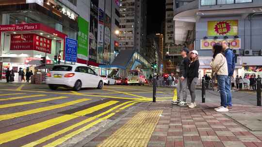 香港铜锣湾夜景街景