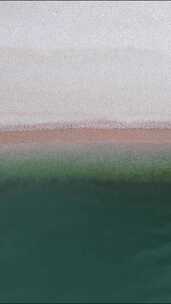 大海沙滩海浪风景竖屏航拍