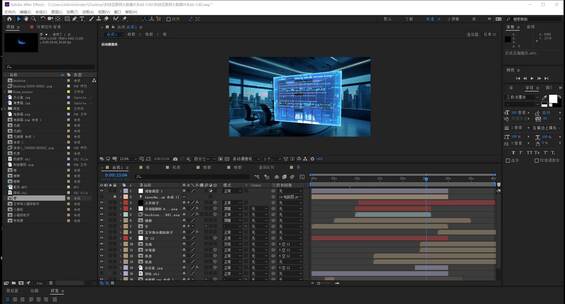 科技互联网大数据片头AE-C4D高清AE视频素材下载