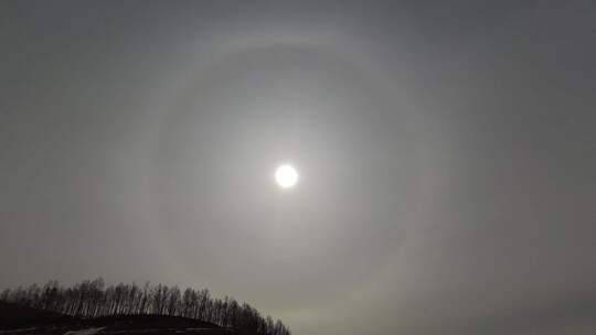 太阳日全食 日冕 日晕现象 太阳的多彩光环