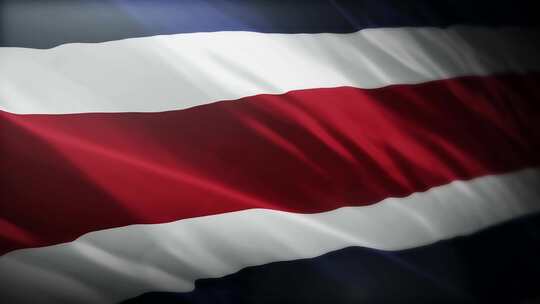 哥斯达黎加国旗挥舞-4K视频素材模板下载