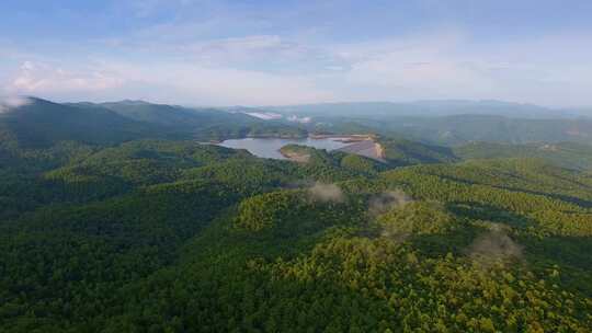 湖乔卡斯，森林，蓝岭山脉，风景