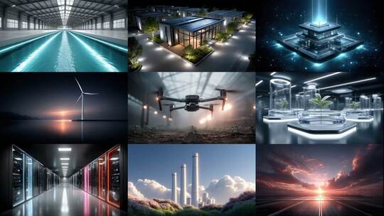 绿色能源驱动可持续发展未来科技助力碳中和高清在线视频素材下载