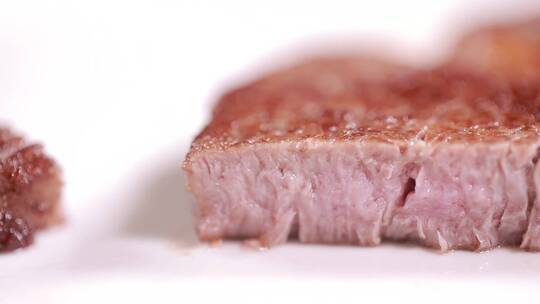 鲜嫩嫩肉牛排肉质肉汁视频素材模板下载
