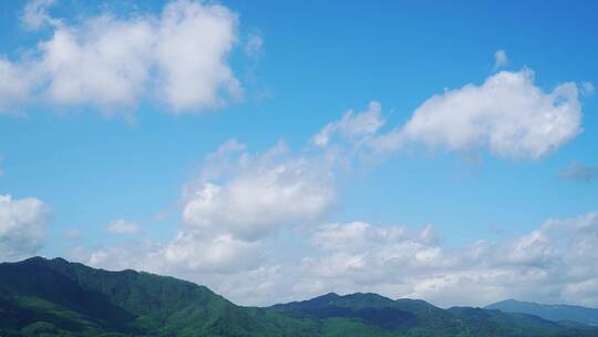 天空山云朵蓝天白云山延时远山风景小清新云