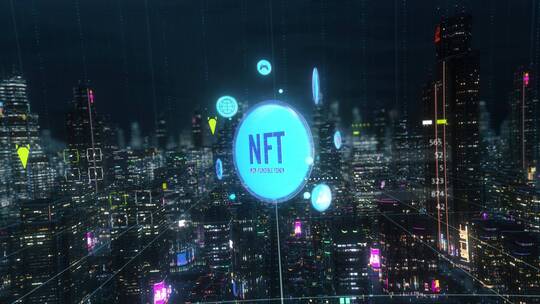 未来区块链科技加密城市NFT展示素材视频素材模板下载