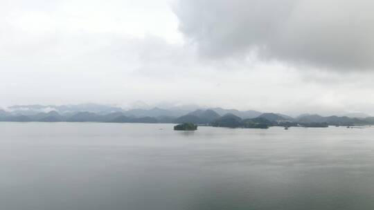 航拍浙江千岛湖自然风景