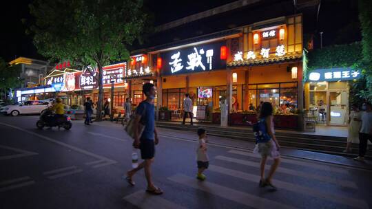 街头逛街路边摊市井集市街景夜市夜店