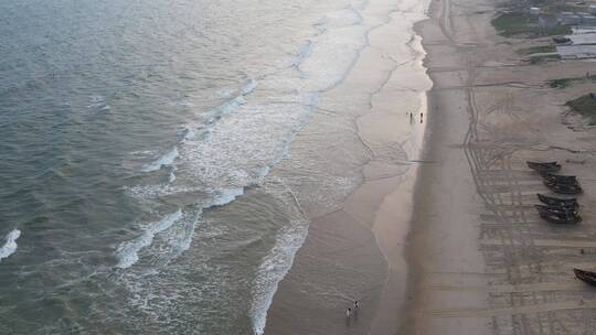 航拍大海海岸线