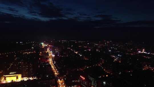 航拍城市夜景