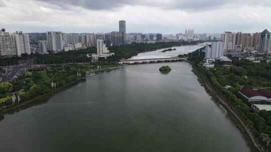 航拍广西南宁城市宣传片地标建筑