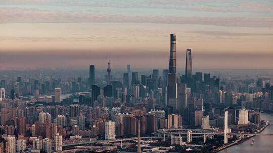 上海CBD天际线全景