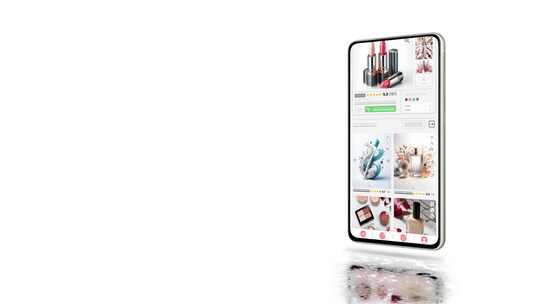 化妆品网站动画。电子商务和购物销售网页。视频素材模板下载