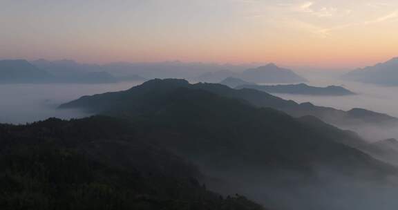 江南高山云海云雾丽水晨曦风光