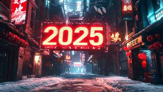 2025城市赛博朋克街道