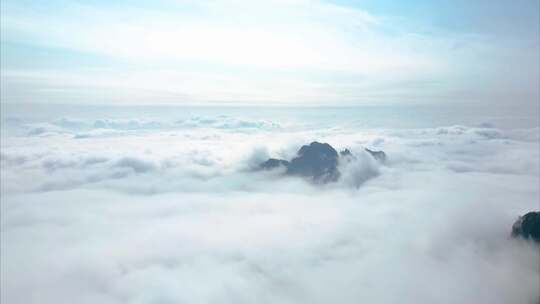 黄山云海航拍延时大自然风景风光视频素材