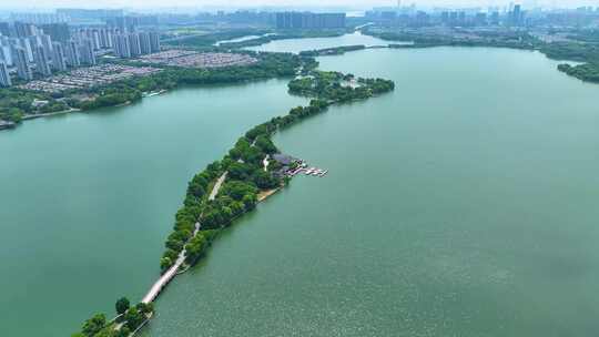 江苏苏州石湖滨湖旅游景区湖泊大自然唯美风