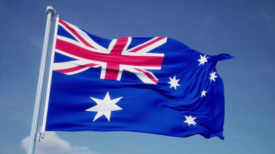澳大利亚旗帜视频素材模板下载