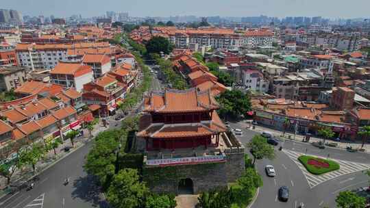 航拍泉州朝天门景观视频素材模板下载