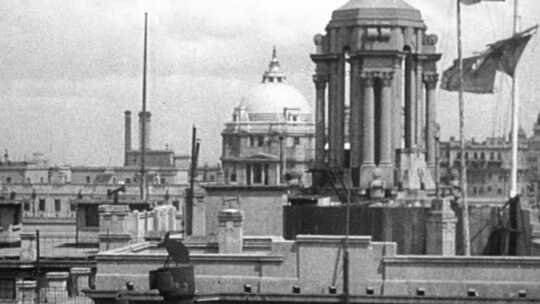 上世纪三十年代上海街景外滩跑马场人民生活