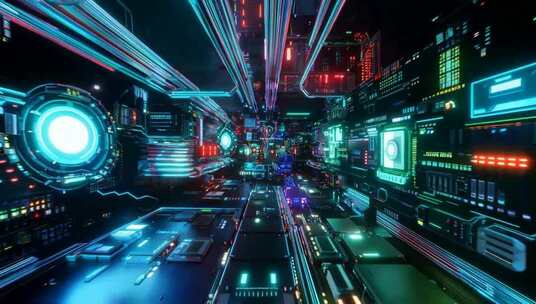 科技感未来感隧道场景