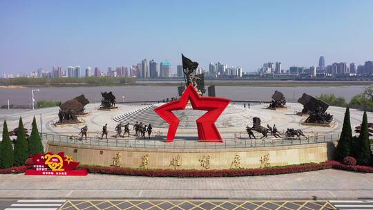 南昌八一建军雕塑广场视频素材模板下载