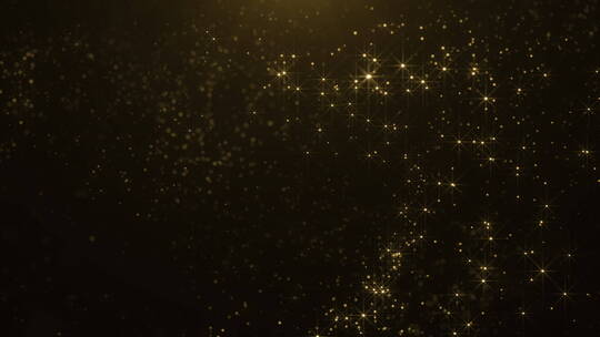 金色粒子星光闪烁飘舞动态背景
