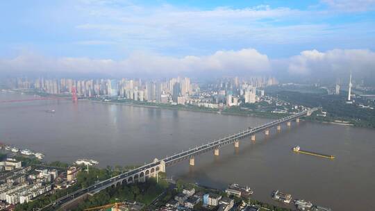 武汉长江大桥4K航拍
