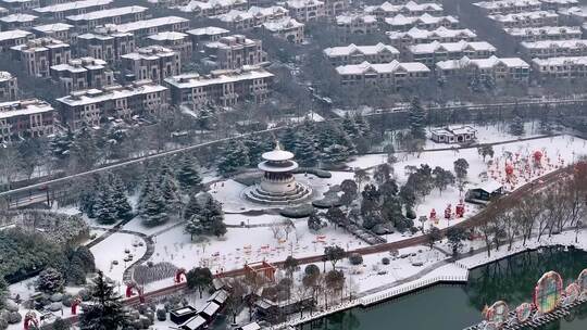 西安大唐芙蓉园雪景