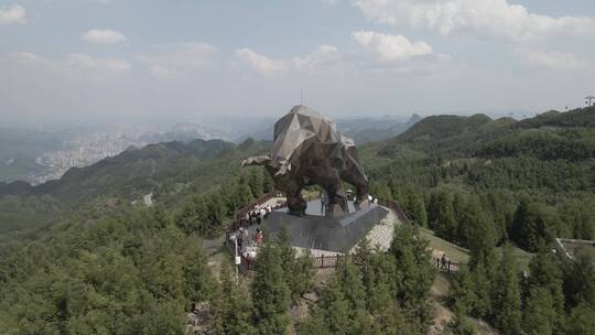 4K贵州省六盘水市梅花山航拍大山牛风景