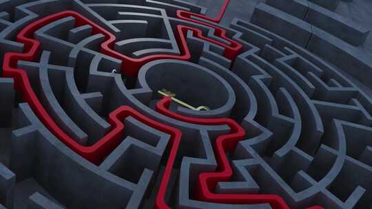 4K迷宫迷茫选择商务意境人生选择