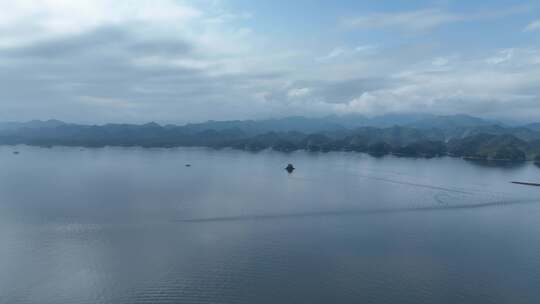 4K航拍浙江千岛湖风景区风光