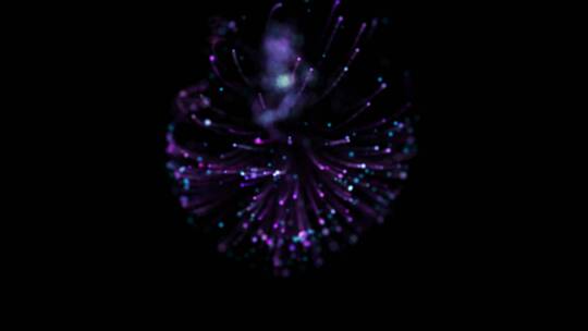 紫色唯美梦幻流体粒子掉落背景