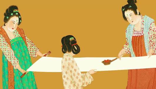 AE模板宋徽宗绘捣练图  8K