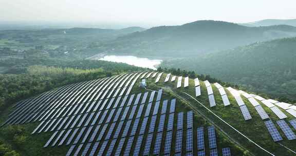 新能源碳中和光伏发电站航拍