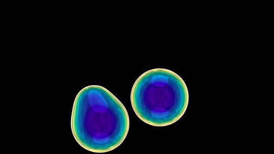 Metaballs球体黑色3d风格的抽象