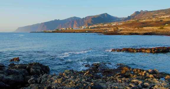 海岸，海洋，山脉，悬崖