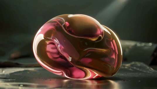 3D渲染抽象液态球体素材