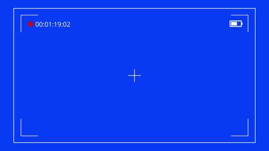 像机摄影机取景框蓝色通道视频素材模板下载