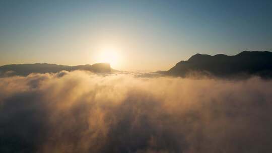 4K三峡之巅日出航拍山峦山峰大山航拍